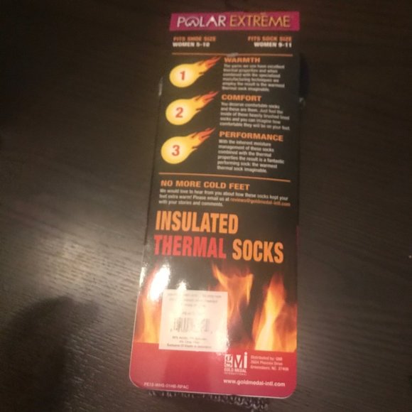 POLOR EXTREME GREEN THERMAL Socks Size 5-10 - Picture 2 of 2
